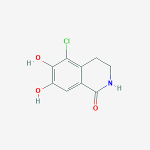 molecular formula C9H8ClNO3 B8794857 5-Chloro-6,7-dihydroxy-3,4-dihydroisoquinolin-1(2H)-one 