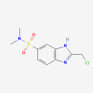 molecular formula C10H12ClN3O2S B8794918 2-(Chloromethyl)-n,n-dimethyl-1H-1,3-benzodiazole-5-sulfonamide 