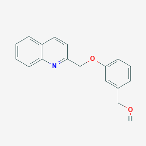 molecular formula C17H15NO2 B8794942 (3-(Quinolin-2-ylmethoxy)phenyl)methanol CAS No. 123226-28-8