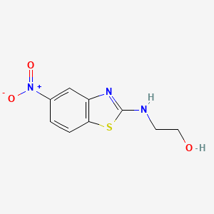 molecular formula C9H9N3O3S B8794943 2-((5-Nitrobenzothiazol-2-yl)amino)ethanol CAS No. 78291-25-5