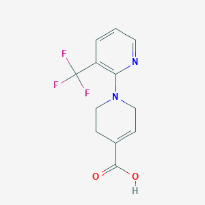 molecular formula C12H11F3N2O2 B8795048 3'-(trifluoromethyl)-3,6-dihydro-2H-[1,2'-bipyridine]-4-carboxylic acid 