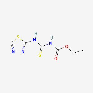 molecular formula C6H8N4O2S2 B8795091 Ethyl [(1,3,4-thiadiazol-2-ylamino)thioxomethyl]carbamate CAS No. 34867-44-2