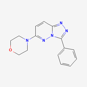 molecular formula C15H15N5O B8795099 1,2,4-Triazolo(4,3-b)pyridazine, 6-(4-morpholinyl)-3-phenyl- CAS No. 56383-13-2