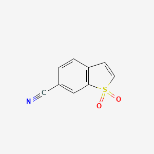 molecular formula C9H5NO2S B8795107 Benzo[b]thiophene-6-carbonitrile 1,1-dioxide 