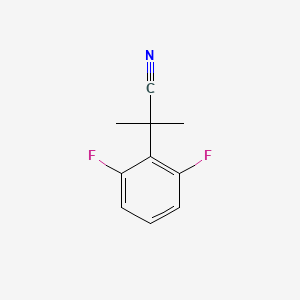 molecular formula C10H9F2N B8795115 2-(2,6-Difluorophenyl)-2-methylpropanenitrile 