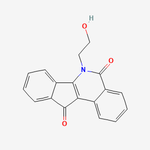 molecular formula C18H13NO3 B8795163 6-(2-Hydroxyethyl)-5H-indeno[1,2-c]isoquinoline-5,11(6H)-dione CAS No. 81721-79-1