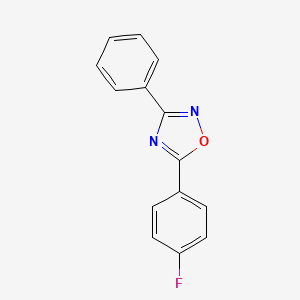 molecular formula C14H9FN2O B8795208 5-(4-Fluorophenyl)-3-phenyl-1,2,4-oxadiazole 