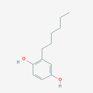 molecular formula C12H18O2 B8795222 2-Hexylbenzene-1,4-diol CAS No. 4197-72-2