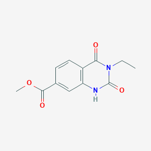 molecular formula C12H12N2O4 B8795232 Methyl 3-ethyl-2,4-dioxo-1,2,3,4-tetrahydroquinazoline-7-carboxylate 