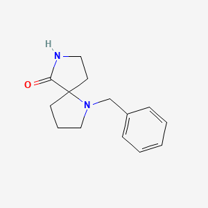 molecular formula C14H18N2O B8795273 1-Benzyl-1,7-diazaspiro[4.4]nonan-6-one CAS No. 646055-59-6