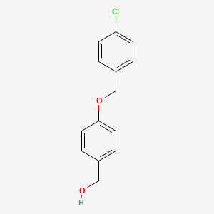 molecular formula C14H13ClO2 B8795296 {4-[(4-Chlorobenzyl)oxy]phenyl}methanol 