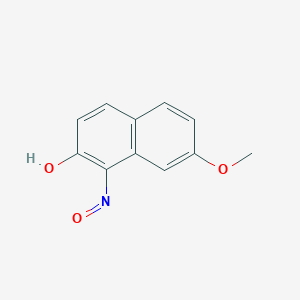 molecular formula C11H9NO3 B8795304 2-Naphthalenol, 7-methoxy-1-nitroso- CAS No. 65300-88-1