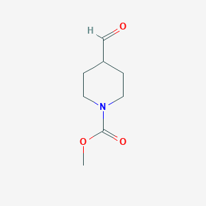 molecular formula C8H13NO3 B8795323 Methyl 4-formylpiperidine-1-carboxylate 