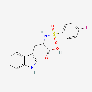 molecular formula C17H15FN2O4S B8795374 2-(4-Fluoro-benzenesulfonylamino)-3-(1H-indol-3-yl)-propionic acid 