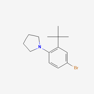 molecular formula C14H20BrN B8795409 1-(4-Bromo-2-tert-butylphenyl)pyrrolidine CAS No. 850012-53-2