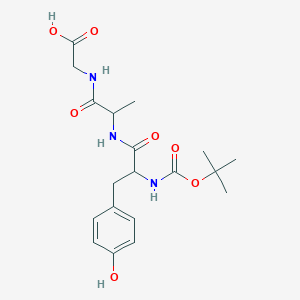 2-[2-[[3-(4-Hydroxyphenyl)-2-[(2-methylpropan-2-yl)oxycarbonylamino]propanoyl]amino]propanoylamino]acetic acid