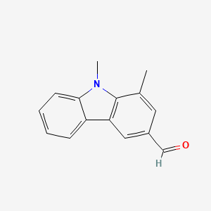 molecular formula C15H13NO B8795498 1,9-dimethyl-9H-carbazole-3-carbaldehyde 