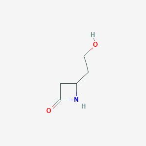 molecular formula C5H9NO2 B8795508 4-(2-Hydroxyethyl)-2-azetidinone 