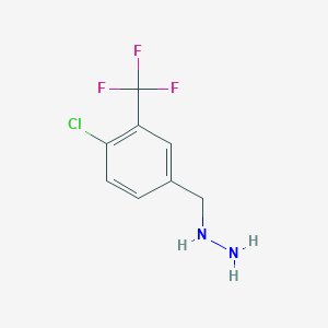 molecular formula C8H8ClF3N2 B8795673 {[4-Chloro-3-(trifluoromethyl)phenyl]methyl}hydrazine CAS No. 887595-86-0