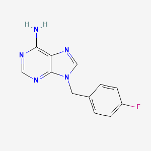 molecular formula C12H10FN5 B8795738 6-Amino-9-(4-fluorobenzyl)purine CAS No. 213528-06-4