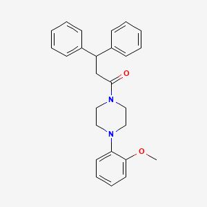 molecular formula C26H28N2O2 B8795785 1-[4-(2-Methoxyphenyl)piperazin-1-yl]-3,3-diphenylpropan-1-one 