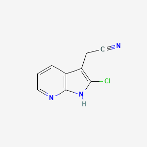 molecular formula C9H6ClN3 B8795791 1H-Pyrrolo[2,3-b]pyridine-3-acetonitrile, 2-chloro- CAS No. 145934-60-7