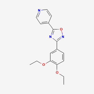 molecular formula C17H17N3O3 B8795820 3-(3,4-Diethoxyphenyl)-5-pyridin-4-yl-1,2,4-oxadiazole 