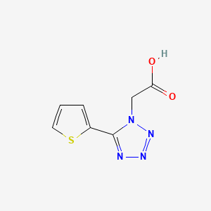 molecular formula C7H6N4O2S B8795913 1H-Tetrazole-1-acetic acid, 5-(2-thienyl)- CAS No. 36855-09-1