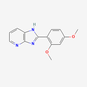 molecular formula C14H13N3O2 B8795915 1H-Imidazo(4,5-b)pyridine, 2-(2,4-dimethoxyphenyl)- CAS No. 77303-19-6