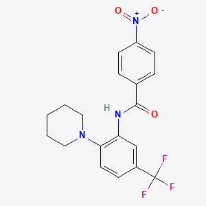 4-nitro-N-[2-(piperidin-1-yl)-5-(trifluoromethyl)phenyl]benzamide
