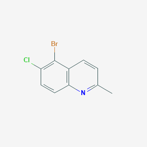 molecular formula C10H7BrClN B8795991 5-Bromo-6-chloro-2-methylquinoline CAS No. 80290-19-3