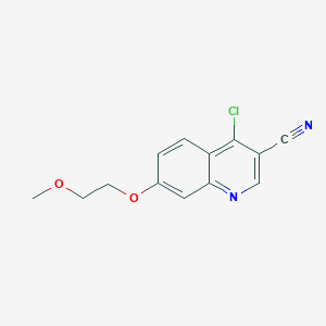 molecular formula C13H11ClN2O2 B8796006 4-Chloro-7-(2-methoxyethoxy)-3-quinolinecarbonitrile 