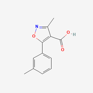 molecular formula C12H11NO3 B8796036 3-Methyl-5-(3-methylphenyl)-1,2-oxazole-4-carboxylic acid CAS No. 354222-12-1