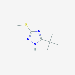 molecular formula C7H13N3S B8796139 5-tert-butyl-3-methylsulfanyl-1H-1,2,4-triazole CAS No. 58876-19-0