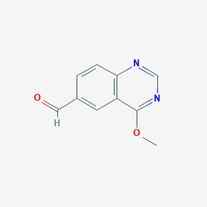 molecular formula C10H8N2O2 B8796158 4-Methoxyquinazoline-6-carbaldehyde CAS No. 648449-03-0