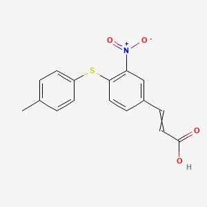 3-(3-Nitro-4-(p-tolylthio)phenyl)acrylic acid