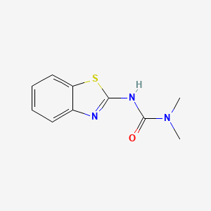 molecular formula C10H11N3OS B8796315 Urea, 3-(2-benzothiazolyl)-1,1-dimethyl- CAS No. 34365-21-4