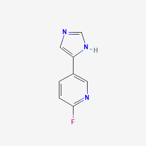 molecular formula C8H6FN3 B8796333 2-Fluoro-5-(1h-imidazol-4-yl)pyridine 