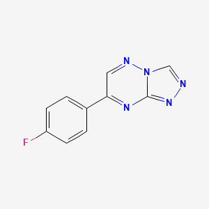 molecular formula C10H6FN5 B8796346 7-(4-Fluorophenyl)[1,2,4]triazolo[4,3-b][1,2,4]triazine 