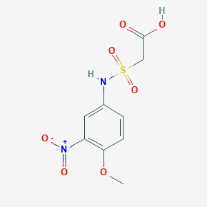 molecular formula C9H10N2O7S B8796357 3-Nitro-4-methoxyanilinosulfonyl acetic acid CAS No. 595582-47-1