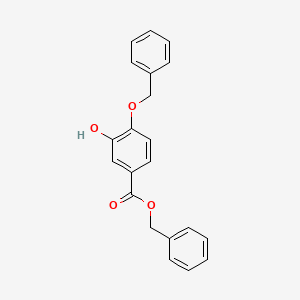 molecular formula C21H18O4 B8796409 Benzyl 4-(benzyloxy)-3-hydroxybenzoate 