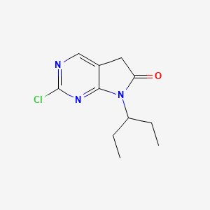 molecular formula C11H14ClN3O B8796449 2-Chloro-7-(pentan-3-yl)-5H-pyrrolo[2,3-d]pyrimidin-6(7H)-one 