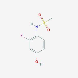 molecular formula C7H8FNO3S B8796458 N-(2-Fluoro-4-hydroxyphenyl)methanesulfonamide CAS No. 821765-75-7