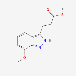 molecular formula C11H12N2O3 B8796472 3-(7-Methoxy-1H-indazol-3-YL)propanoic acid CAS No. 639084-09-6