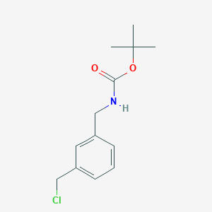 molecular formula C13H18ClNO2 B8796477 tert-Butyl 3-(chloromethyl)benzylcarbamate 