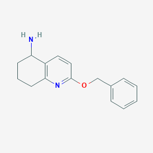 molecular formula C16H18N2O B8796500 2-(Benzyloxy)-5,6,7,8-tetrahydroquinolin-5-amine CAS No. 286381-93-9