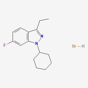 molecular formula C15H20BrFN2 B8796520 1-Cyclohexyl-3-ethyl-6-fluoro-1H-indazole hydrobromide 