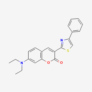 molecular formula C22H20N2O2S B8796564 7-Diethylamino-3-(4-phenyl-thiazol-2-yl)-chromen-2-one 