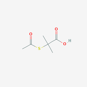 molecular formula C6H10O3S B8796602 2-Acetylthio-2-methylpropanoic acid 
