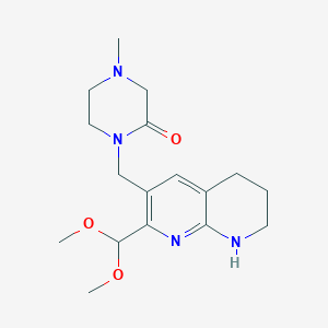 1-((2-(Dimethoxymethyl)-5,6,7,8-tetrahydro-1,8-naphthyridin-3-yl)methyl)-4-methylpiperazin-2-one